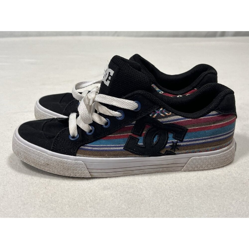 DC Shoes Women’s Chelsea Skate Sneakers Black Aztec Pattern Size 6.5 - Picture 3 of 11